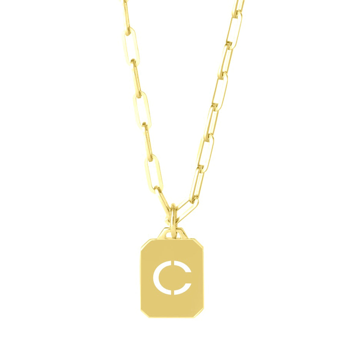 GOLD PLATED STERLING SILVER INITIAL HEIRLOOM NECKLACE