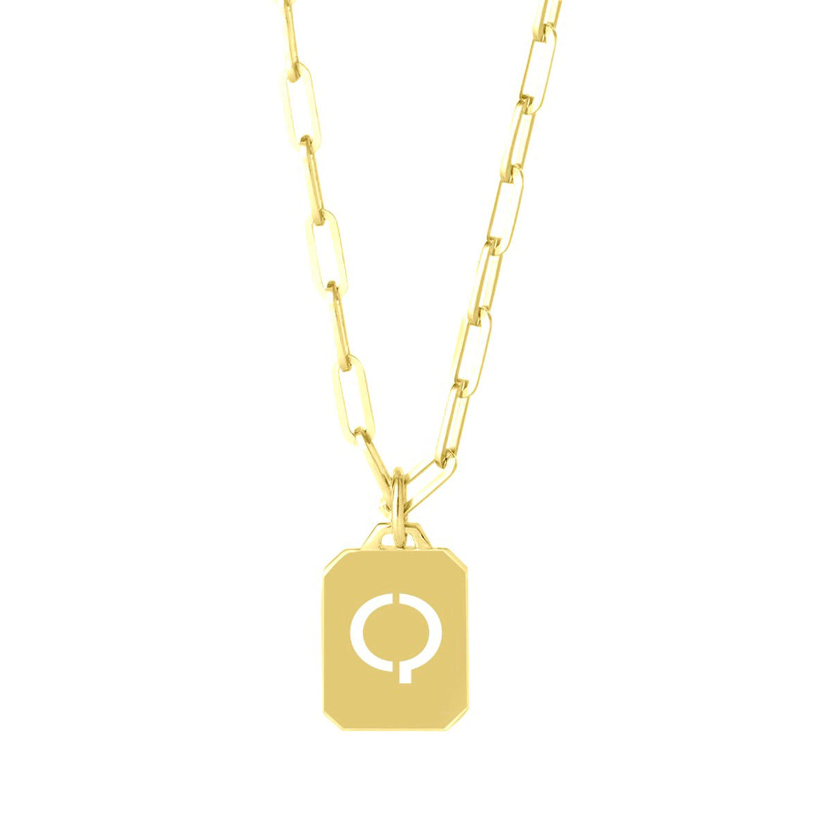 GOLD PLATED STERLING SILVER INITIAL HEIRLOOM NECKLACE